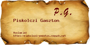 Piskolczi Gaszton névjegykártya